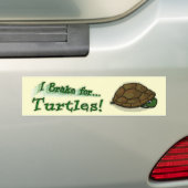 Ik rem voor de schildpadden! bumpersticker (Op auto)