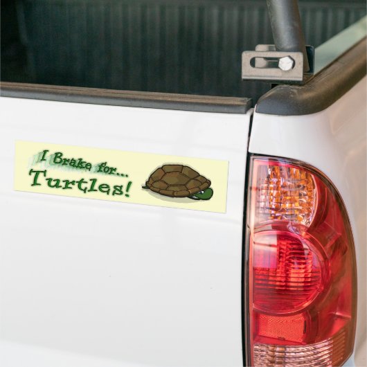 Ik rem voor de schildpadden! bumpersticker (Op Truck)