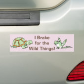 Ik rem voor de wilde dingen! bumpersticker (Op auto)