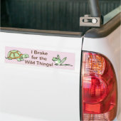Ik rem voor de wilde dingen! bumpersticker (Op Truck)