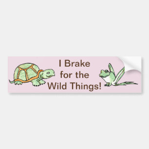 Ik rem voor de wilde dingen! bumpersticker
