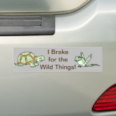 Ik rem voor de wilde dingen! bumpersticker (Op auto)