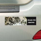 Ik rem voor Demons! Bumpersticker (Op auto)