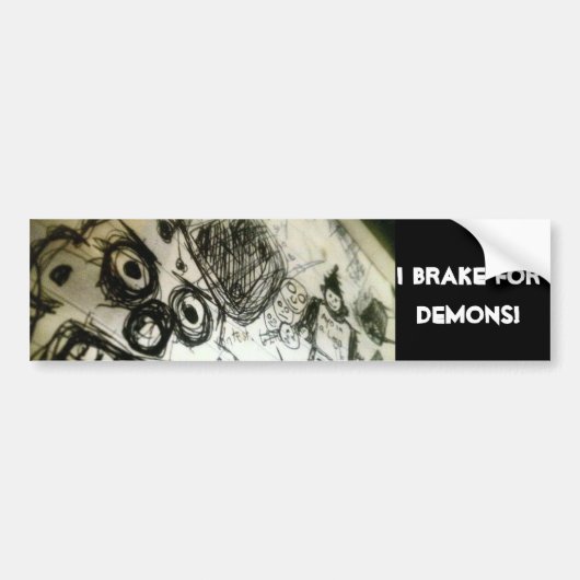 Ik rem voor Demons! Bumpersticker (Voorkant)