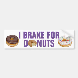 Ik rem voor donuts Funny Bumpersticker