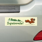 Ik rem voor eekhoorns. bumpersticker (Op auto)