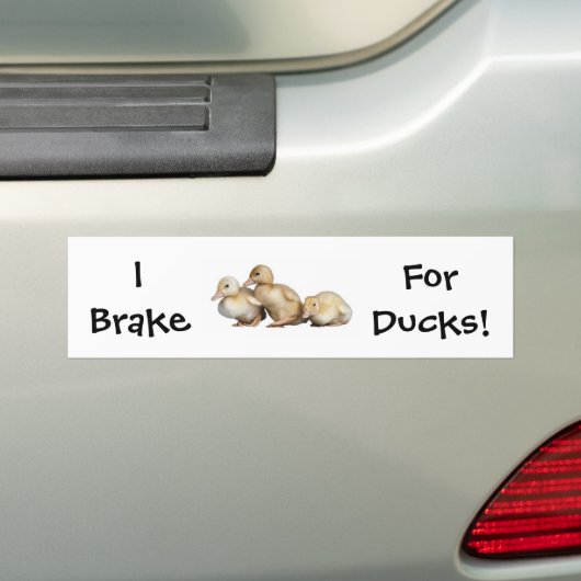 Ik rem, voor eenden. Bumpersticker (Op auto)
