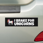 IK REM VOOR EENHOORNS REGENBOOG BUMPERSTICKERS (Op auto)