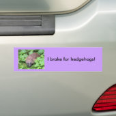 Ik rem voor egels! bumpersticker (Op auto)