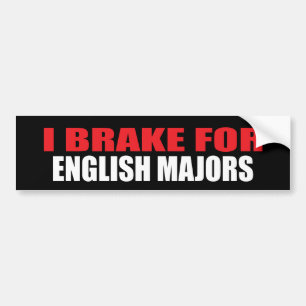 Ik Rem Voor Engelse Taal Majors Bumpersticker