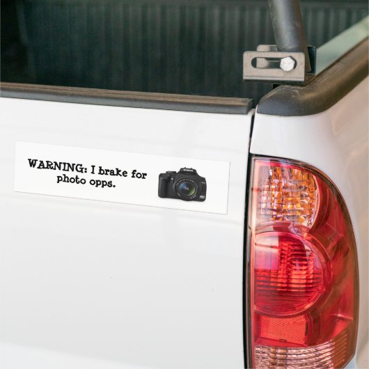 Ik rem voor foto-opps. bumpersticker (Op Truck)