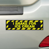 Ik rem voor ijsgeel waarschuwing sticker (Op auto)