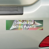 Ik rem voor inheemse planten - Bumpersticker (Op auto)