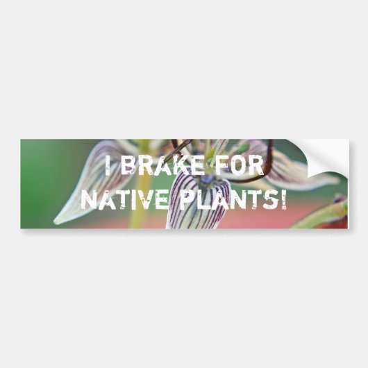 Ik rem voor inheemse planten - Bumpersticker (Voorkant)