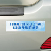 IK REM VOOR INTERESSANTE WOLKENFORMATIES BUMPERSTICKER (Op auto)