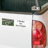 Ik rem voor Iris Fields! Bumpersticker (Op Truck)