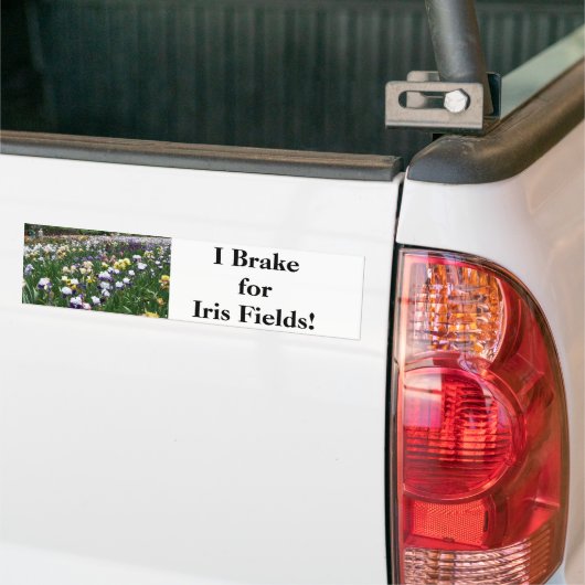Ik rem voor Iris Fields! Bumpersticker (Op Truck)