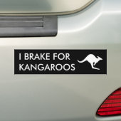 Ik rem voor kangoeroes bumpersticker (Op auto)