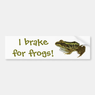Ik rem voor kikkers! bumpersticker