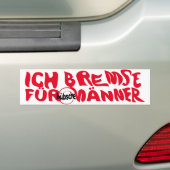 Ik rem voor knappe mannen bumpersticker (Op auto)