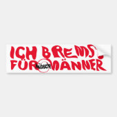 Ik rem voor knappe mannen bumpersticker (Voorkant)