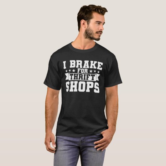 Ik rem voor kringloopwinkels die kringloopwinkels t-shirt (Voorkant volledig)