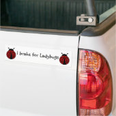 Ik rem voor Ladybugs Bumpersticker (Op Truck)