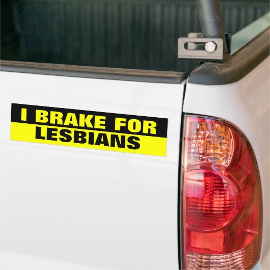 IK REM VOOR LESBIENNES BUMPERSTICKER (Op Truck)