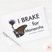 Ik rem voor monarchen rechthoekige sticker (Envelop)