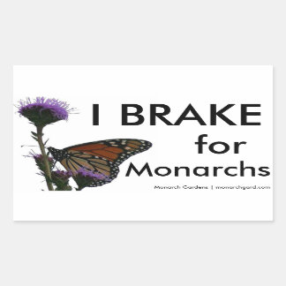 Ik rem voor monarchen rechthoekige sticker