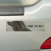 Ik rem voor noten bumpersticker (Op auto)