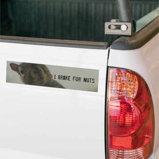 Ik rem voor noten bumpersticker (Op Truck)
