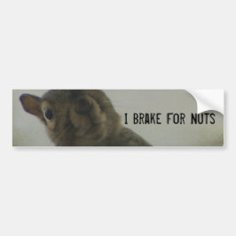 Ik rem voor noten bumpersticker