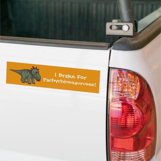 Ik rem voor Pachyrhinosaurussen! Bumpersticker (Op Truck)