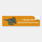 Ik rem voor Pachyrhinosaurussen! Bumpersticker (Voorkant)