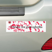 Ik rem voor petrogliefen bumpersticker (Op auto)