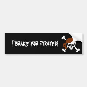 Ik rem voor piraten! bumpersticker