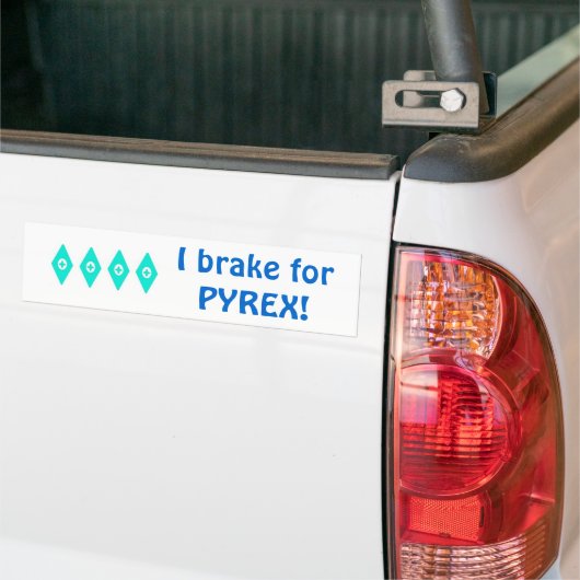 Ik rem voor Pyrex (het patroon van Ogen) Bumpersticker (Op Truck)