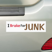 Ik rem voor rommel bumpersticker (Op auto)