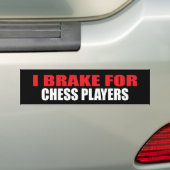 Ik Rem Voor Schakers Bumpersticker (Op auto)