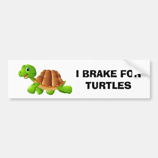 Ik rem voor schildpadden bumpersticker (Voorkant)