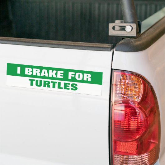 IK REM VOOR SCHILDPADDEN BUMPERSTICKER (Op Truck)