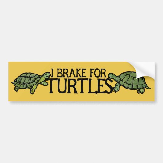 Ik Rem voor Schildpadden Bumpersticker (Voorkant)