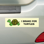 Ik rem voor schildpadden bumpersticker (Op auto)