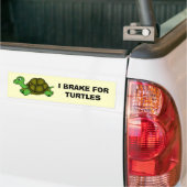 Ik rem voor schildpadden bumpersticker (Op Truck)