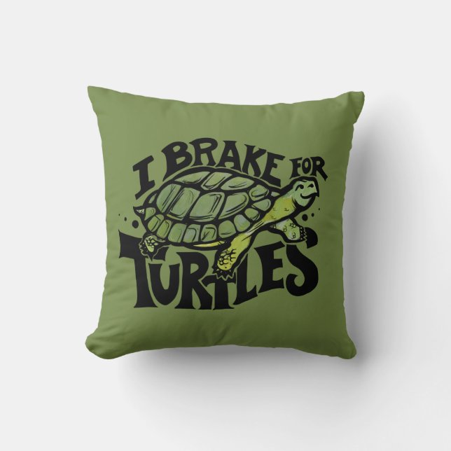 Ik Rem voor Schildpadden Kussen (Voorkant)