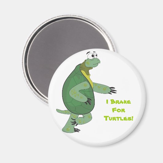 Ik rem voor schildpadden! Magneet (Voorkant / Achterkant)