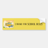 Ik rem voor schoolbussen bumpersticker (Voorkant)