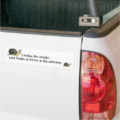Ik rem voor slakken... bumpersticker (Op Truck)