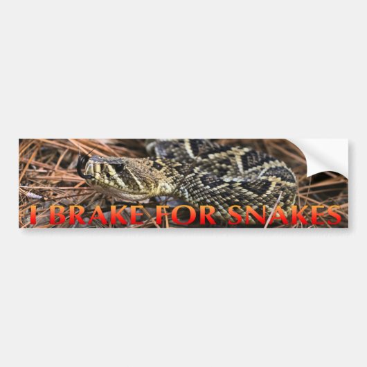 Ik Rem Voor Slangen Bumpersticker (Voorkant)